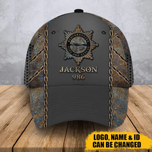 Personalized Australian Police Branch Logo Custom Name & ID Cap 3D Printed QTVA241065