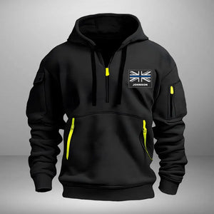 Personalized UK Police Flag Custom Name & ID Quarter Zip Hoodie 2D Printed LVA241070
