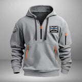 Personalized UK Police Flag Custom Name & ID Quarter Zip Hoodie 2D Printed LVA241070