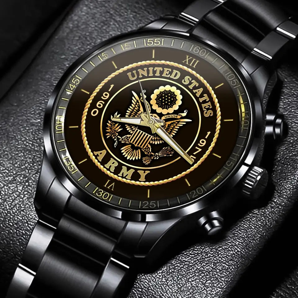 Personalized United States Army Logo Custom Service Time Watch Printed AHVA241068
