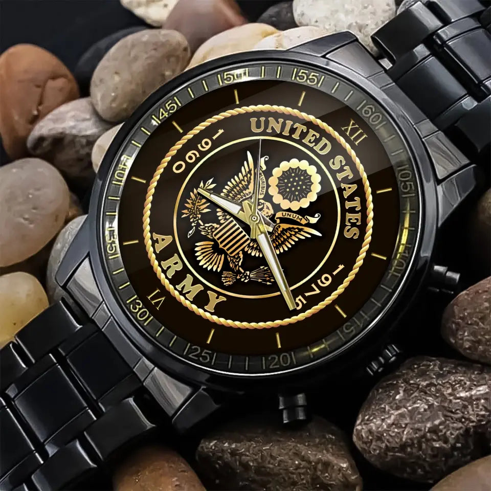 Personalized United States Army Logo Custom Service Time Watch Printed AHVA241068