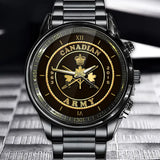 Personalized Canadian Army Logo Custom Service Time Watch Printed AHVA241068