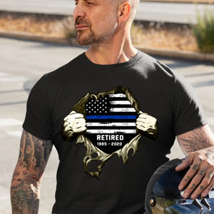 Personalized Retired US Police Custom Time T-shirt Printed KVH24852