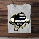 Personalized Retired US Police Custom Time T-shirt Printed KVH24852