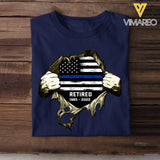 Personalized Retired US Police Custom Time T-shirt Printed KVH24852