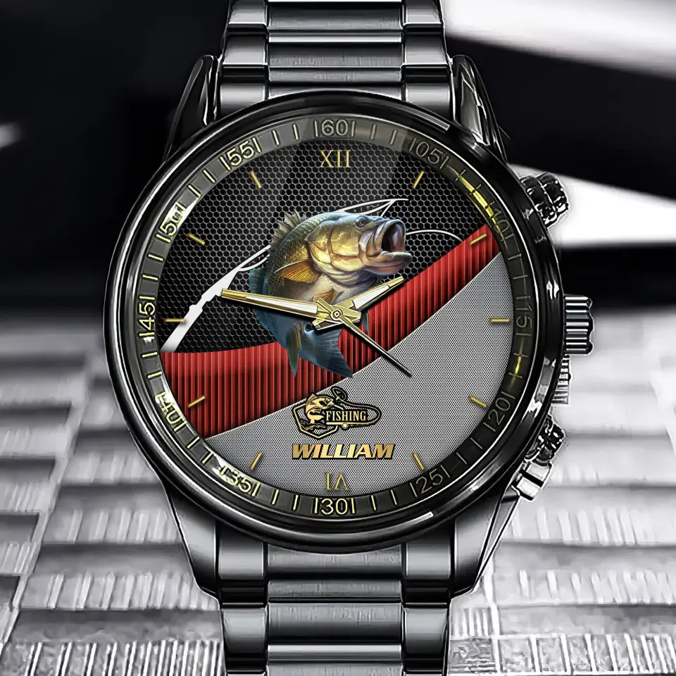 Personalized Fishing Custom Name Watch Printed LVA241083