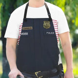 Personalized Police ID & Name Best Gift for Police Officers Apron Printed QTVQ241099
