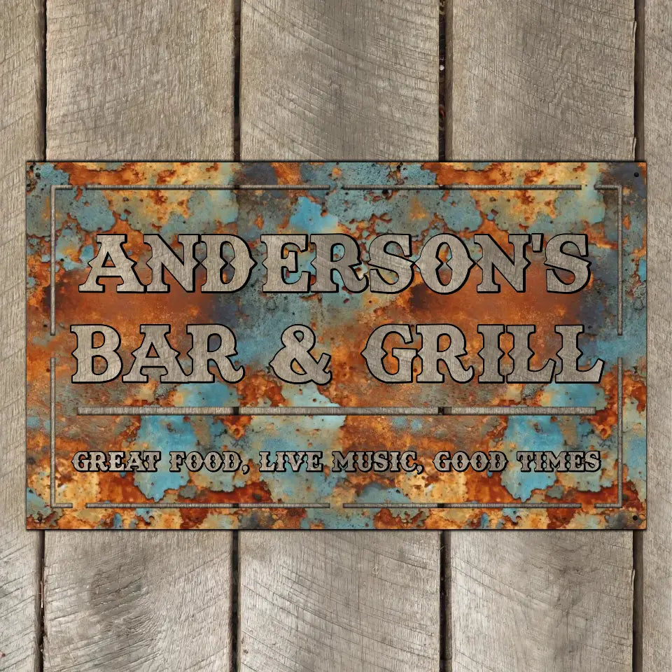 Personalized Anderson's Bar & Girl Great Food Live Good Times Music Camping Gift Metal Sign Printed KVH241110
