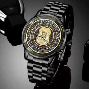 Personalized Thank You For Your Service Police Officer Custom Time Watch Printed QTKH241118