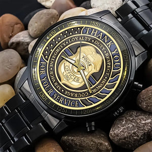 Personalized Thank You For Your Service Police Officer Custom Time Watch Printed QTKH241118