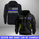 Personalized US Police Flag All Give Some Some Gave All United We Stand Quarter Zip Hoodie 2D Printed HN241125