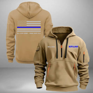 Personalized US Police Flag All Give Some Some Gave All United We Stand Quarter Zip Hoodie 2D Printed HN241125