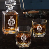 Personalized Australian Police Logo Custom Name & ID Decanter Set with Glasses Printed QTLVA241116