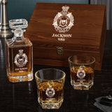 Personalized Australian Police Logo Custom Name & ID Decanter Set with Glasses Printed QTLVA241116