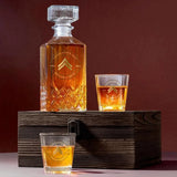Personalized US Army Logo Rank Gold Custom Time Decanter Set with Glasses Printed AHVQ241135