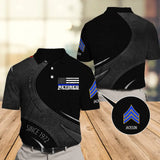 Personalized US Police Branch Rank Custom Name, Time & Deapartment Polo Shirt Printed AHVQA241155