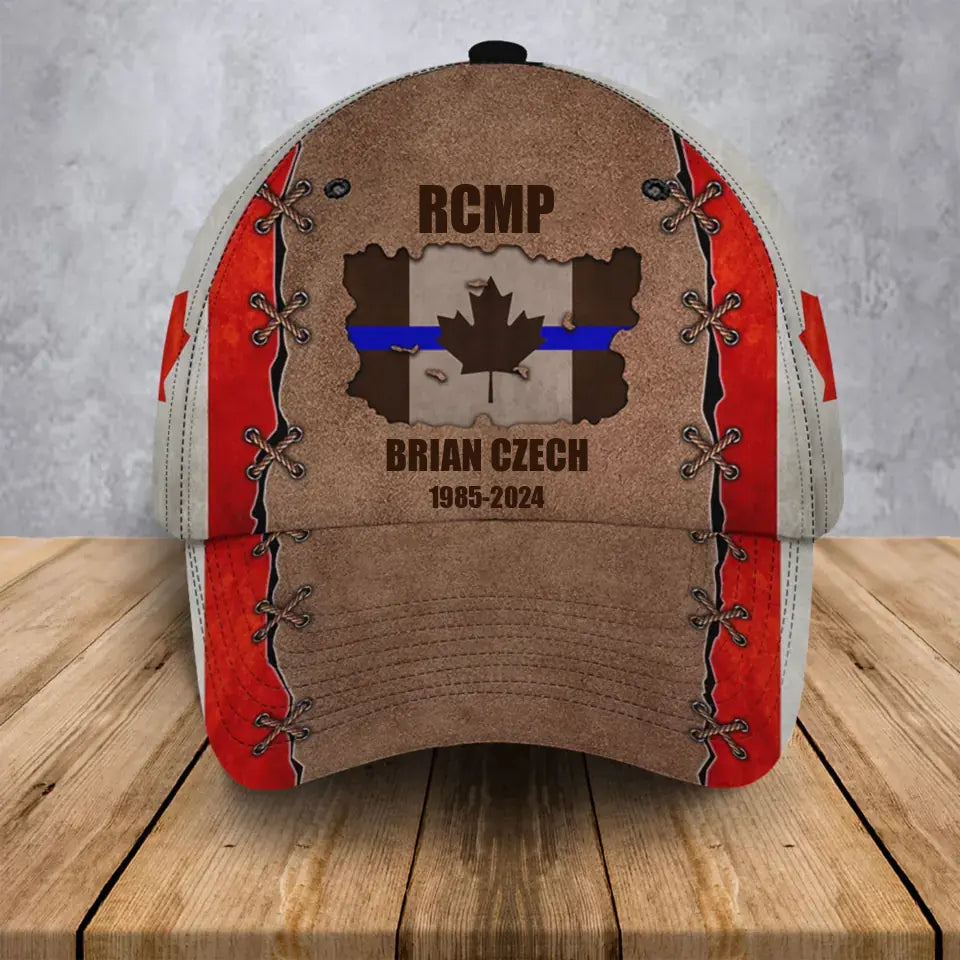 Personalized Canadian Police Custom Name & Department Cap Printed AHVA241179