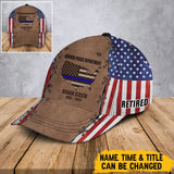 Personalized US Police Department Custom Name & Time Cap 3D Printed AHVA241186