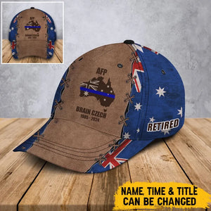 Personalized Australian Police Department Custom Name & Time Cap 3D Printed AHVA241186