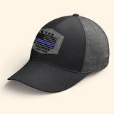 Personalized US Police Custom Department & Name Thin Blue Line Flag Cap Printed KVH241188