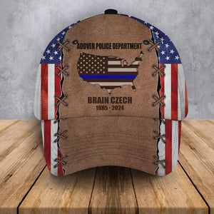 Personalized US Police Department Custom Name & Time Cap 3D Printed AHVA241186