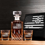 Personalized Canadian Veteran Logo Custom Name Decanter Set with Glasses Printed KVH241183