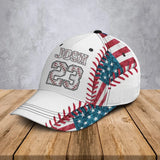 Personalized Baseball Player Custom Name & ID Cap 3D Printed LVA241198