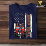 Personalized Jeep Girl & US Flag T-shirt Printed KVH241212