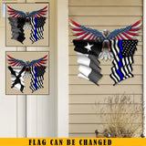 Personalized US State Flag Eagle Shape Metal Sign Printed KVH241219