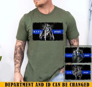 Personalized Police Warrior Custom Department & ID T-shirt Printed KVH241226