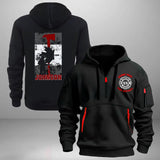 Personalized Canadian Firefighter Flag Custom Name, Department & ID Quarter Zip Hoodie 2D Printed VQ241227