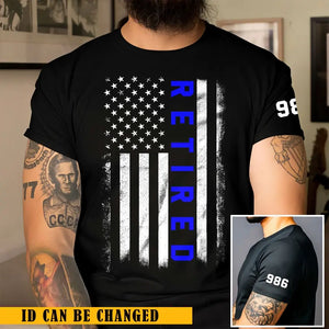 Personalized Retired US Police Custom ID T-shirt Printed KVH241239