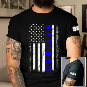 Personalized Retired US Police Custom ID T-shirt Printed KVH241239