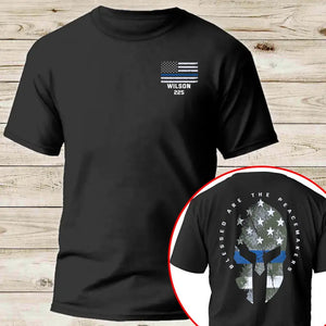 Personalized Blessed Are The Peacemakers Punisher US Police Flag Custom Name & ID T-shirt Printed QTHN241241