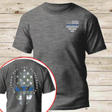 Personalized Blessed Are The Peacemakers Punisher US Police Flag Custom Name & ID T-shirt Printed QTHN241241