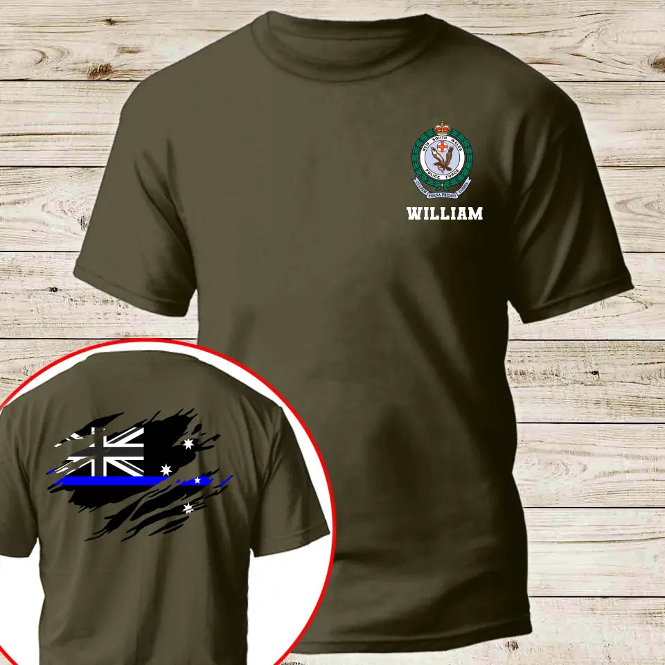 Personalized Australian Police Branch Logo Custom Name T-shirt Printed KVH241257