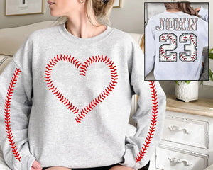 Personalized Baseball Player Custom Name & ID Sweatshirt Printed QTKH241266