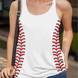 Personalized Baseball Player Custom Name & ID Women Tank Top 3D Printed QTVQ241230