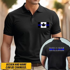 Personalized Canadian Police Custom Name Polo Shirt Printed QTVQ241276