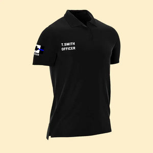 Personalized Canadian Police Flag Custom Name Polo Shirt 2D Printed QTHN241296