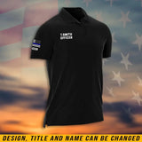 Personalized US Police Flag Custom Name Polo Shirt 2D Printed QTHN241296
