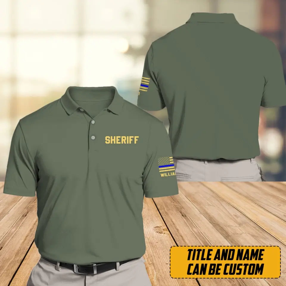 Personalized US Police Custom Name Polo Shirt Printed QTHN241312