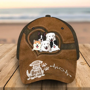 Personalized Happy Father's Day To The Best Dog Dad Dog Lovers Gift Father's Day Gift Cap 3D Printed HN241320