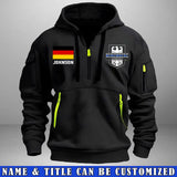 Personalized Nuremberg Germany German Police Custom Name Quarter Zip Hoodie 2D Printed QTVA241337