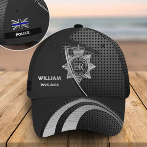 Personalized UK Police Logo Custom Name & Time Cap 3D Printed AHVA241343