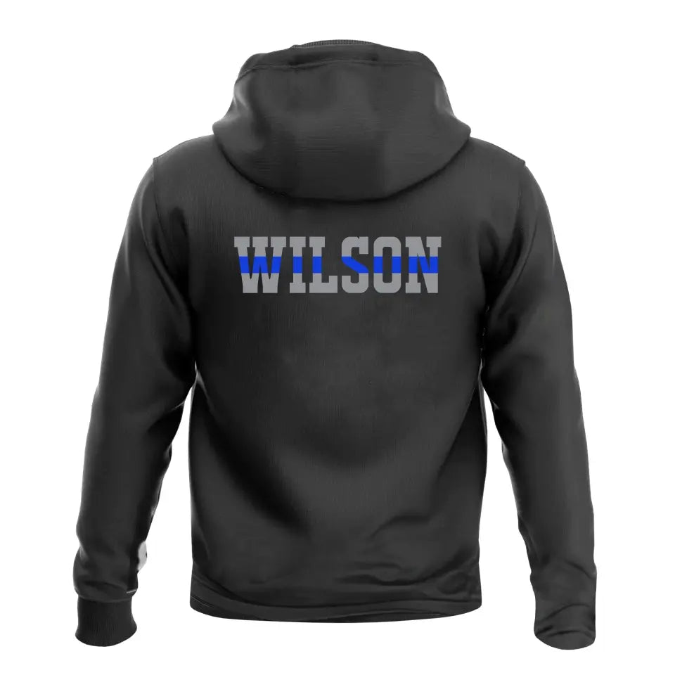 Personalized US Police Logo Custom Name Lace-up Long Sleeves Hoodie 3D Printed LVA241349