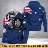 Personalized Australian Police Branch Logo Lace-up Long Sleeves Hoodie 3D Printed LVA241357