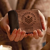 Personalized Canadian Army Veteran Custom Rank & Name Laser Engraved Wallet Printed AHVQ20241260