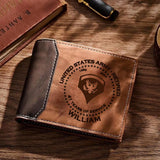 Personalized US Army Retired Custom Rank & Name, Service Time Laser Engraved Wallet Printed AHVA241247