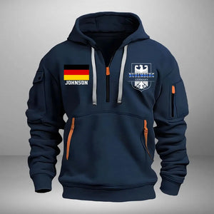 Personalized Nuremberg Germany German Police Custom Name Quarter Zip Hoodie 2D Printed QTVA241337